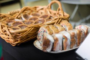 Sweet Auburn Bread Company features homemade baked goods from cookies to cakes, pies to pound cakes, and their world-famous sweet potato cheesecake.